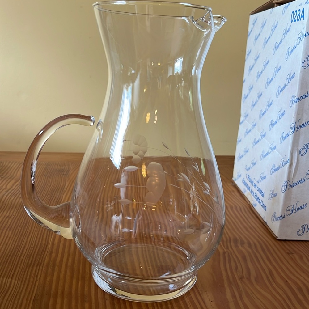 princess house crystal pitcher